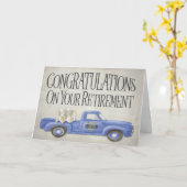 引退後の旅の冒険トラックおめでとう カード (黄色い花)