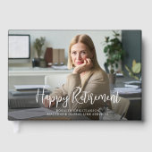 引退後1枚の写真の手書きスクリプト ゲストブック (正面)