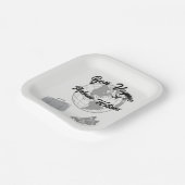 引退旅行テーマパーティボンボヤージングローブ ペーパープレート (傾斜あり)