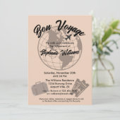 引退旅行テーマパーティボンボヤージングローブ 招待状 (スタンド正面)