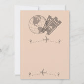 引退旅行テーマパーティボンボヤージングローブ 招待状 (裏面)