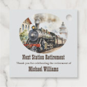 引退旅行テーマパーティートレイン次の駅 フェイバータグ (裏面)