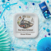 引退旅行テーマパーティートレイン次の駅 ペーパープレート (パーティー)