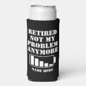 引退済み 私の問題じゃない 面白いバッテリー スリム缶クーラー (Seltzer正面)