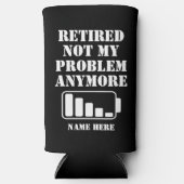 引退済み 私の問題じゃない 面白いバッテリー スリム缶クーラー (正面)