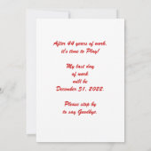 引退発表赤い観覧車 案内状 (裏面)