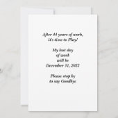 引退発表、観覧車 案内状 (裏面)