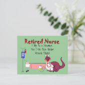 引退看護師へのプレゼント ポストカード (スタンド正面)