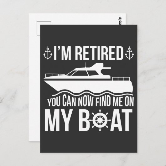 引退船オタク 面白い船長引退 ポストカード (正面/裏面)