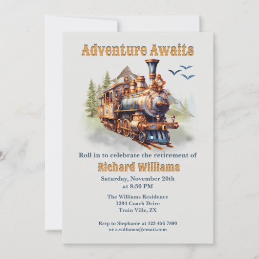 引退転がヴィンテージ列車の山々へ 招待状 (正面)