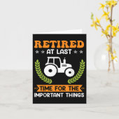 引退農家 農場年金受給者 トラクター引退 カード (黄色い花)