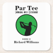 引退退職したを目指すゴルフ選手 スクエアペーパーコースター (正面)