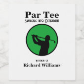 引退退職したを目指すゴルフ選手 ワインラベル (シングルラベル)