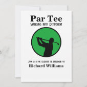 引退退職したを目指すゴルフ選手 招待状 (正面)