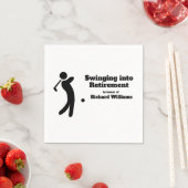 引退退職した金に揺れるゴルフプレーヤー スタンダードカクテルナプキン (インサイチュ)