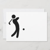 引退退職した金に揺れるゴルフプレーヤー 招待状 (裏面)