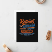 引退電気技師 - 電気技師へのプレゼント ノートカード (正面/裏面インサイチュ)