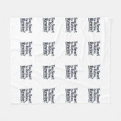 引退頭が切れるするにはワイヤを張り直す フリースブランケット (正面(横))