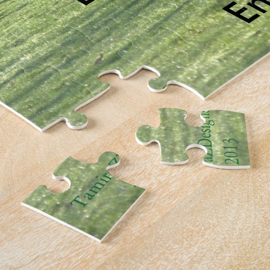 引退魚釣りの池自然のアップロードPHOTO ジグソーパズル (側面)