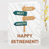 引退、あなたの次の冒険が待っています カード (黄色い花)