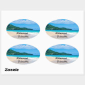 引退…きれいだ 楕円形シール (シート)