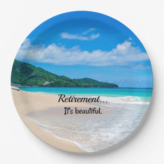 引退…きれい。 ペーパープレート (正面)