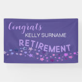 引退！カスタムおめでとうバナー 横断幕 (横)