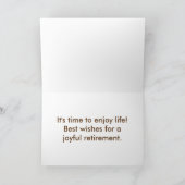 引退 – ゴルフ場で亀をスローダウン カード (内部)