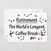 引退：世界で最も長いコーヒー休憩 ポストカード (正面/裏面)