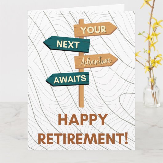 引退、次の冒険が待っています カード (黄色い花)