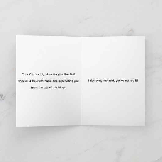 引退、犬、猫、ペットおめでとうございます カード (内部)