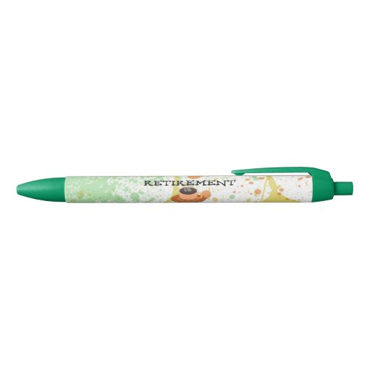 引退 – -1つの大きな長いコーヒー休憩 黒ボールペン (トップ)