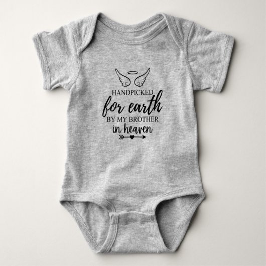 弟が地球に選んだ手，天国  ベビーボディスーツ (正面)