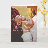 弟にミニマルシンプルリスト結婚のカード カード (黄色い花)