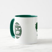 弟のためのダークグリーンフットボールのマグカップ マグカップ (正面左)