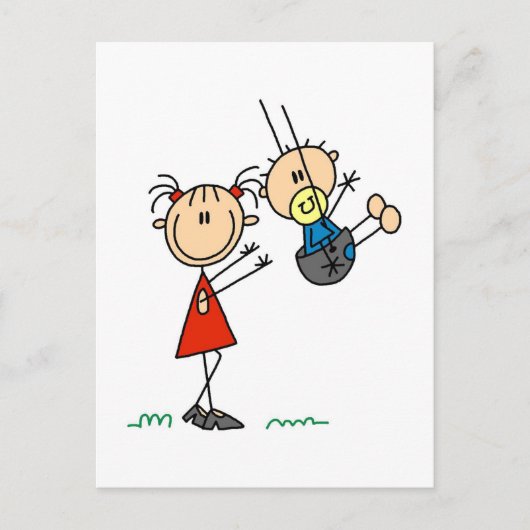 弟のカードおよびステッカーとの大きいSis ポストカード (正面)