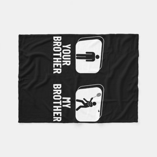 弟のシスター・ミントをシャトルバスおもしろいで送る フリースブランケット (正面(横))