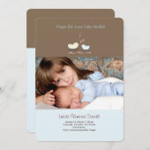 弟の写真の誕生の発表 案内状 (正面/裏面)