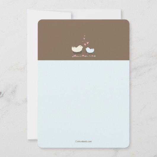 弟の写真の誕生の発表 案内状 (裏面)