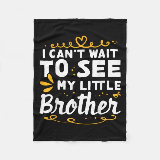 弟の小さなデザインを見るのを待つ#39&T フリースブランケット (正面)