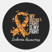 弟の戦いは俺の白血病認識度 ラウンドシール (正面)