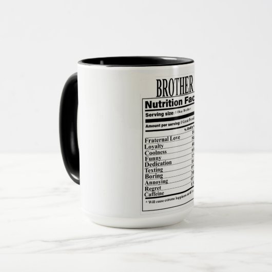 弟の栄養事実 マグカップ (正面左)
