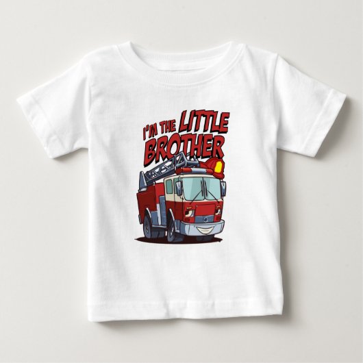 弟の消防車 ベビーTシャツ (正面)