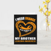 弟の白血病の記憶の中で 白血病の啓発 カード (黄色い花)