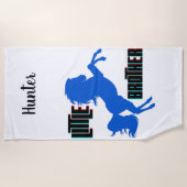 弟の馬の飼育 ビーチタオル (正面)