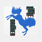 弟の馬の飼育 フリースブランケット (正面(横))