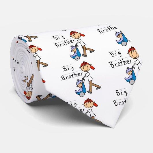 弟のTシャツおよびギフトを持つお兄さん ネクタイ (ロール)