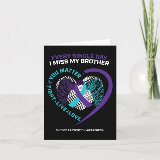 弟を思い出して 自殺予防を願って カード (正面)