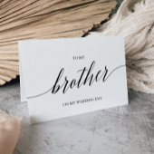 弟エレガントへの黒い書道 カード