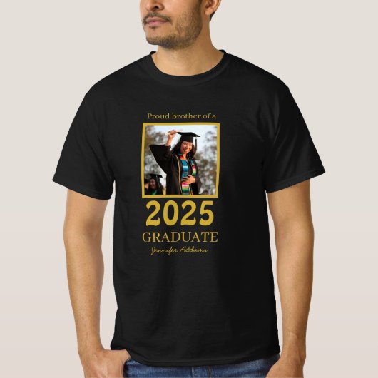 弟パーソナライズされた誇りを持った院生 Tシャツ (正面)